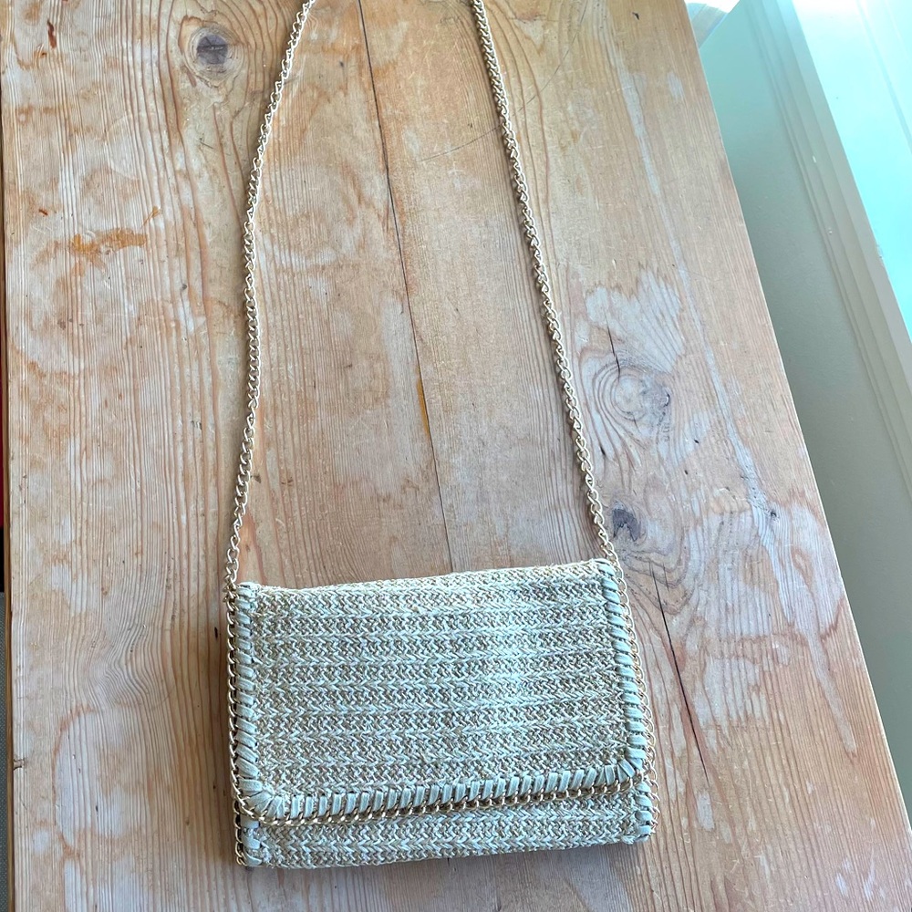Knit Purse with Gold Strap